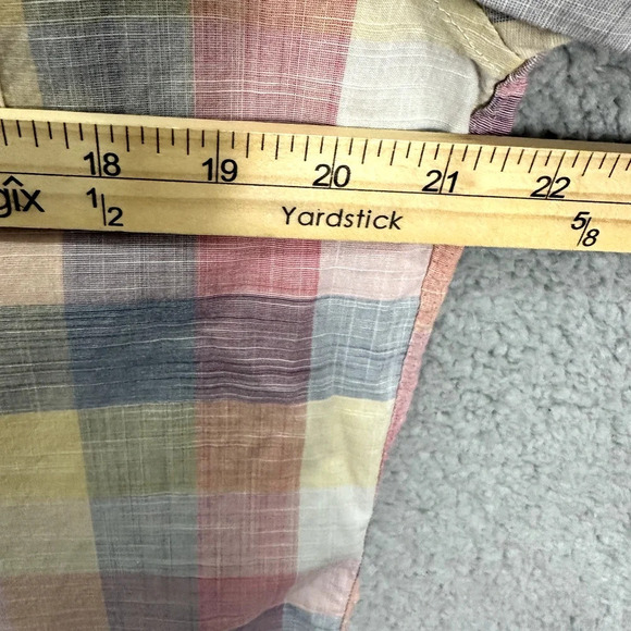 Hawker Rye Button Down Shirt Men Large Multicolor Colorful Plaid Slim Fit Preppy - Picture 5 of 9